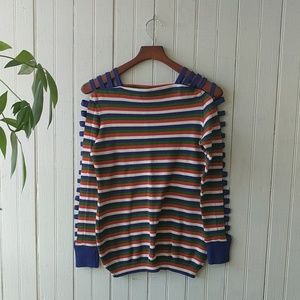 🆕 Vintage Peggy Martin multicolor striped sweater
